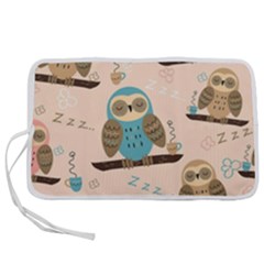 Seamless Pattern Owls Dream Cute Style Fabric Pen Storage Case (s) by Vaneshart