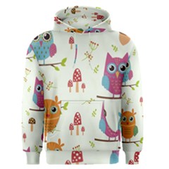 Forest Seamless Pattern With Cute Owls Men s Core Hoodie by Vaneshart