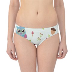 Forest Seamless Pattern With Cute Owls Hipster Bikini Bottoms by Vaneshart