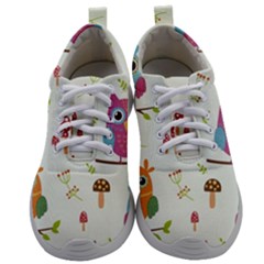 Forest Seamless Pattern With Cute Owls Mens Athletic Shoes