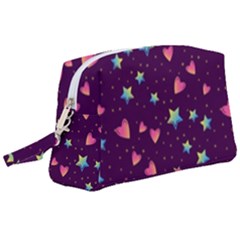 Colorful Stars Hearts Seamless Vector Pattern Wristlet Pouch Bag (large) by Vaneshart