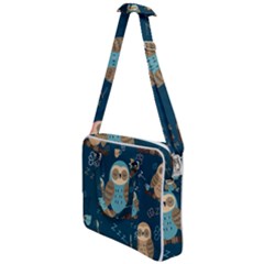 Seamless Pattern Owls Dreaming Cross Body Office Bag by Vaneshart