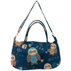 Seamless Pattern Owls Dreaming Removal Strap Handbag by Vaneshart