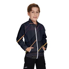 Gradient Geometric Shapes Dark Background Kids  Windbreaker by Vaneshart