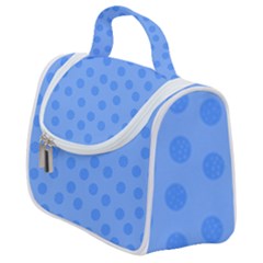 Dots With Points Light Blue Satchel Handbag by AinigArt
