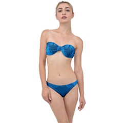 Abstract Classic Blue Background Classic Bandeau Bikini Set