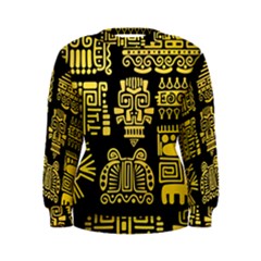 American Golden Ancient Totems Women s Sweatshirt by Vaneshart