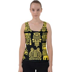 American Golden Ancient Totems Velvet Tank Top by Vaneshart