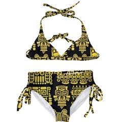 American Golden Ancient Totems Kids  Classic Bikini Set by Vaneshart