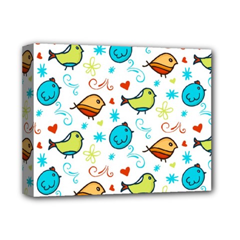 Birds Pattern Design Deluxe Canvas 14  X 11  (stretched) by Vaneshart