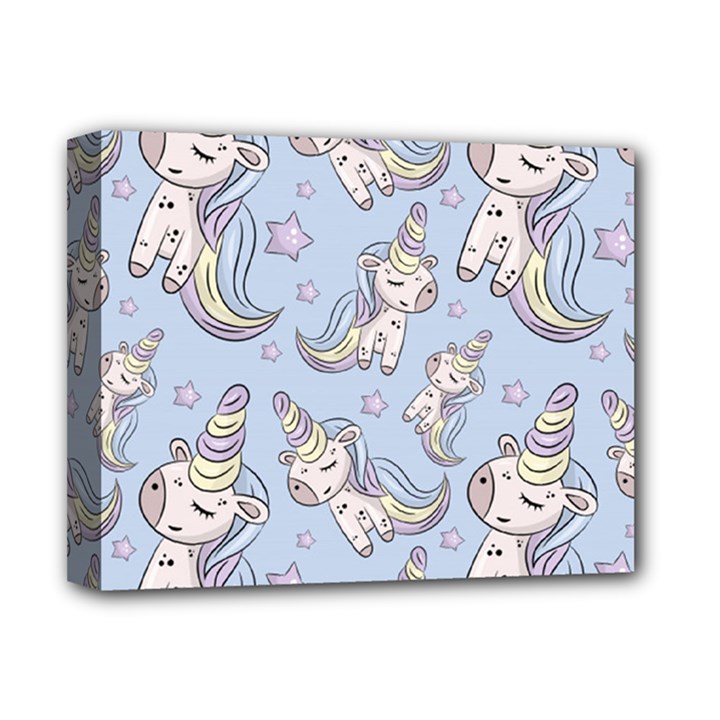 Pattern With Cute Unicorns Deluxe Canvas 14  x 11  (Stretched)