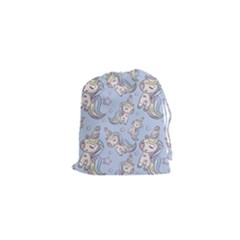 Pattern With Cute Unicorns Drawstring Pouch (xs)