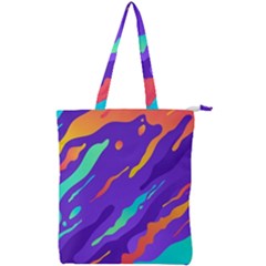 Multicolored Abstract Background Double Zip Up Tote Bag