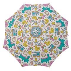 Baby Care Stuff Clothes Toys Cartoon Seamless Pattern Straight Umbrellas