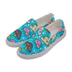 Cloud Seamless Pattern Women s Canvas Slip Ons by Vaneshart