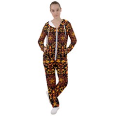 Round Frame Bees Honey Drops Insects Khokhloma Decor Summer Spring Themes Women s Tracksuit