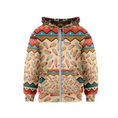 Ethnic Tribal Pattern Background Kids  Zipper Hoodie