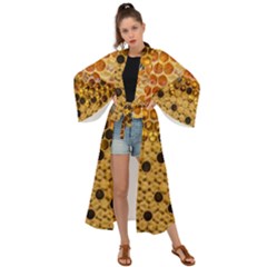 Top View Honeycomb Maxi Kimono by Vaneshart