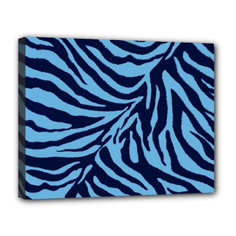 Zebra 3 Canvas 14  x 11  (Stretched)