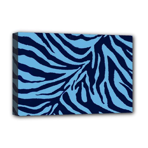 Zebra 3 Deluxe Canvas 18  x 12  (Stretched)