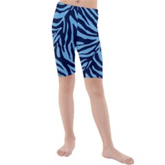Zebra 3 Kids  Mid Length Swim Shorts