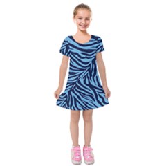 Zebra 3 Kids  Short Sleeve Velvet Dress by dressshop