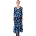 Zebra 3 Button Up Boho Maxi Dress View1