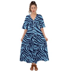 Zebra 3 Kimono Sleeve Boho Dress by dressshop