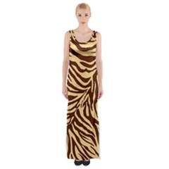 Zebra 2 Thigh Split Maxi Dress by dressshop