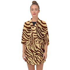 Zebra 2 Half Sleeve Chiffon Kimono by dressshop