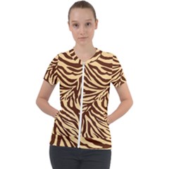 Zebra 2 Short Sleeve Zip Up Jacket by dressshop