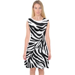 Zebra 1 Capsleeve Midi Dress by dressshop