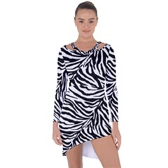 Zebra 1 Asymmetric Cut-out Shift Dress by dressshop