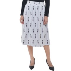 Children With Backpack Cartoon Drawing Print Pattern Classic Velour Midi Skirt  by dflcprintsclothing