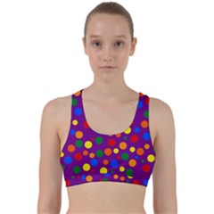 Gay Pride Rainbow Multicolor Dots Back Weave Sports Bra