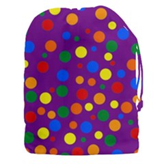 Gay Pride Rainbow Multicolor Dots Drawstring Pouch (3xl)