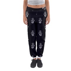 Creepy Skull Doll Motif Print Pattern Women s Jogger Sweatpants by dflcprintsclothing