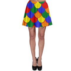 Gay Pride Scalloped Scale Pattern Skater Skirt by VernenInk