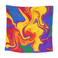 Gay Pride Swirled Colors Square Tapestry (large) by VernenInk