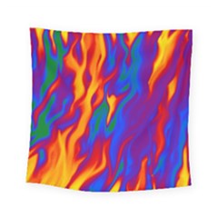 Gay Pride Abstract Smokey Shapes Square Tapestry (small) by VernenInk