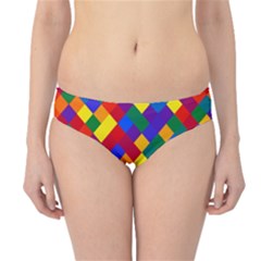 Gay Pride Diagonal Pixels Design Hipster Bikini Bottoms by VernenInk