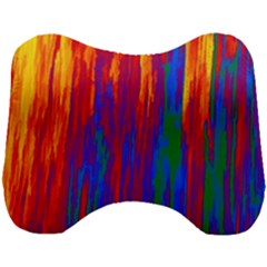 Gay Pride Rainbow Vertical Paint Strokes Head Support Cushion