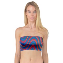 Gay Pride Rainbow Wavy Thin Layered Stripes Bandeau Top by VernenInk