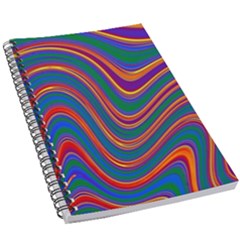 Gay Pride Rainbow Wavy Thin Layered Stripes 5 5  X 8 5  Notebook by VernenInk