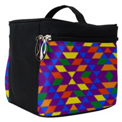 Gay Pride Geometric Diamond Pattern Make Up Travel Bag (small) by VernenInk