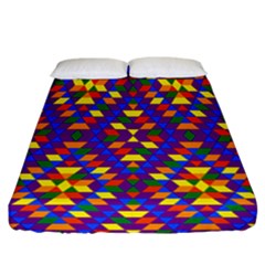 Gay Pride Geometric Diamond Pattern Fitted Sheet (california King Size) by VernenInk