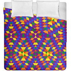 Gay Pride Geometric Diamond Pattern Duvet Cover Double Side (king Size) by VernenInk