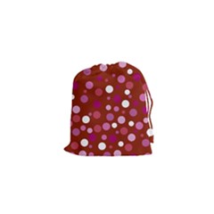 Lesbian Pride Flag Scattered Polka Dots Drawstring Pouch (xs) by VernenInk