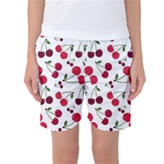 Cute Cherry Pattern Women s Basketball Shorts by TastefulDesigns