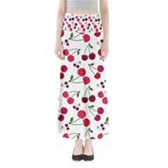 Cute cherry pattern Full Length Maxi Skirt